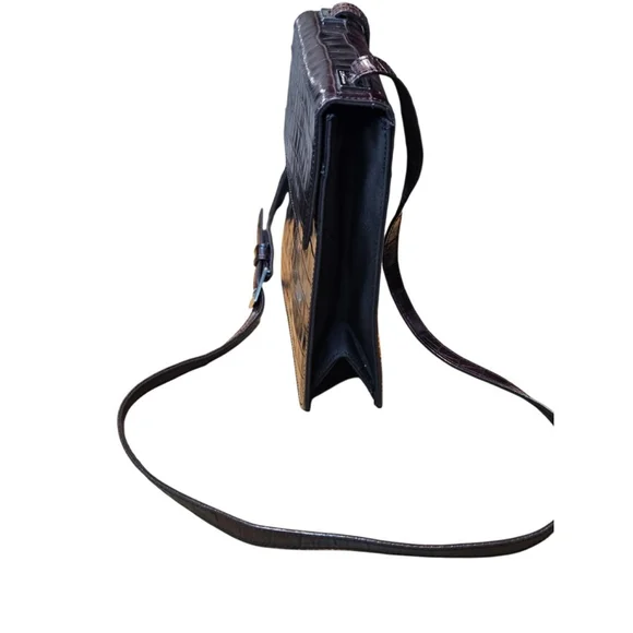 Enzo Angiolini Croc-Embossed Crossbody Bag in Brown - Picture 5 of 16